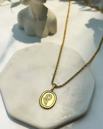 Gold-Toned Necklace & Pendent